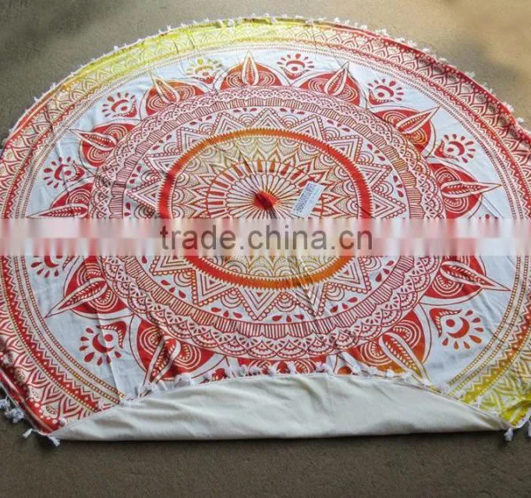 Mandala Round Tapestry Popular Indian Yoga Mat Cotton Beach Blanket photo-2