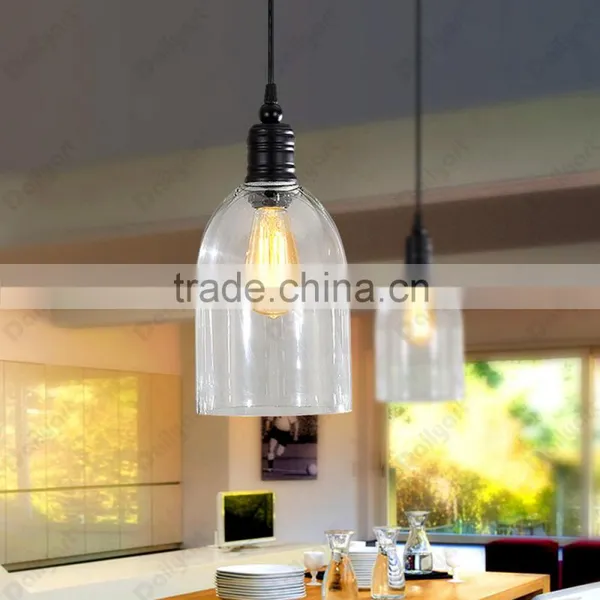 E27 Vintage Home Decor Pendant Light Circle Tube Chandelier