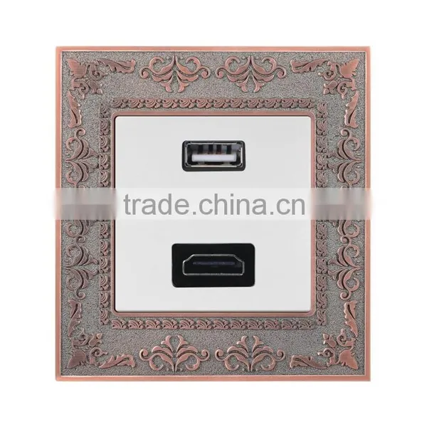 Hot Dedicated Multi-role Electrical Wall HdMI USB Interface photo-2