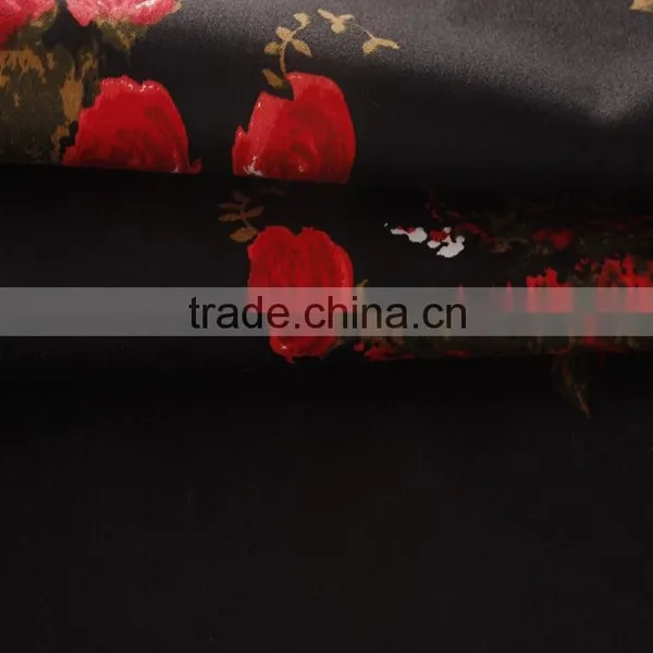100 Cotton Fabric Printed Red Roses Design Fabric Textile for Shirt photo-6