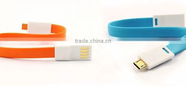 Made in China Factory Selling Micro V8 Mini Flat Cable Led Light Smile Face Usb Data Cable For Samsung Mobile Phone I9500 Note 3 photo-4