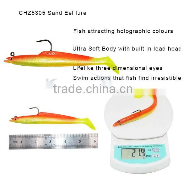 12cm SAND EELS COARSE SEA FISHING SAND EEL JIG HEAD LURES BASS photo-4