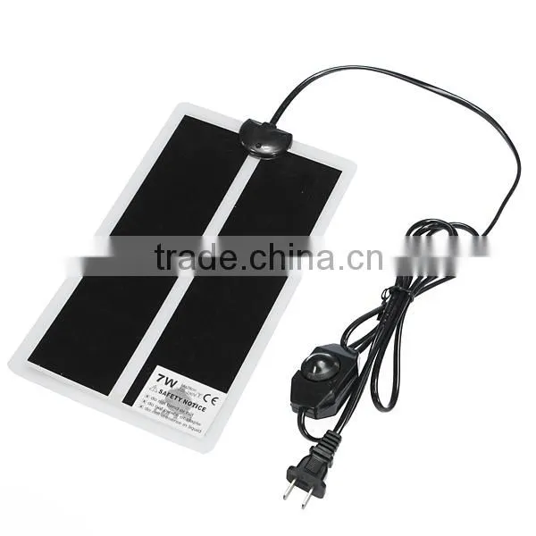 High Quality 7W 15*28CM 220v U.S. Regulations Adjustable Temperature Reptile Pet Heating Heater Warmer Bed Mat Pad Amphibians photo-2