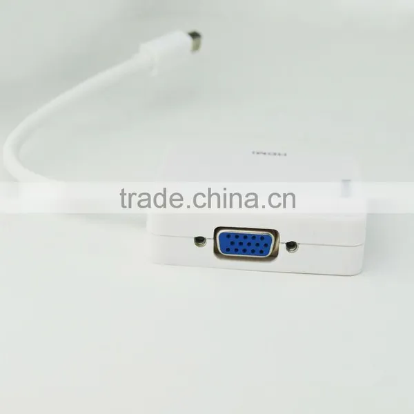High Speed Mini dp to Hdmi Vga Dvi Adapter With Audio Video Data Transmission photo-3