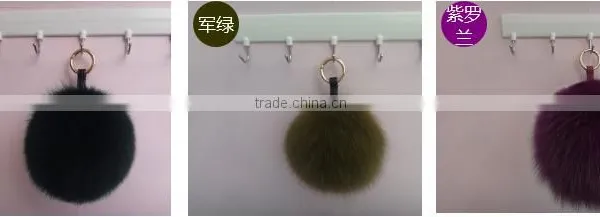Fashion Genuine Fox Fur Ball for Keychain ,bag Toy Accessories photo-4
