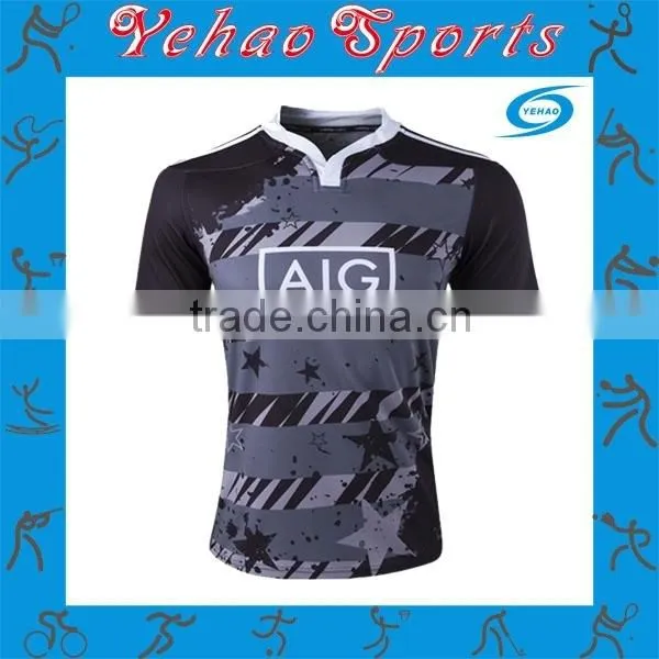 Professional Athletes Wholesale Dry Fit Sublimated Rugby Jersey photo-5