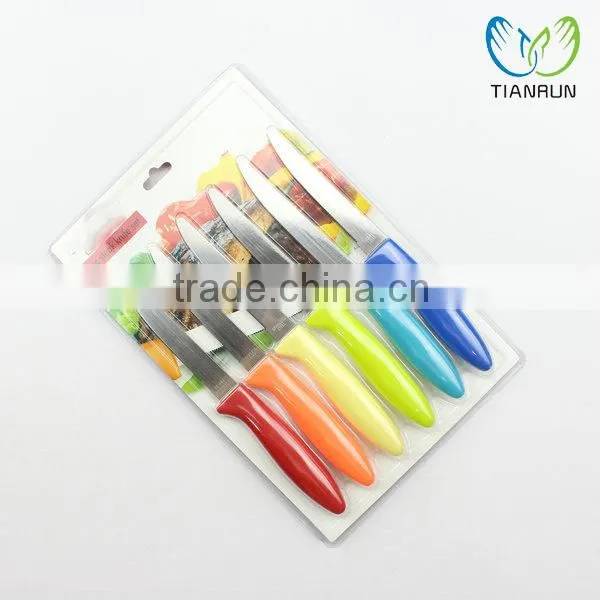 2016 Hot Sale Colorful 6pcs Steak Knife Set