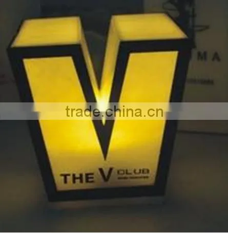 Rechargable Battery Operated Wedding Party Night Club Bar Glowing Light up Decoration Letter Led Table Lamp photo-2