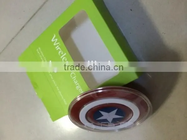 For Samsung S6 Edge QI Wireless Charger, for Samsung S6 Edge Avengers Edition Wireless Charging Pad Captain America Shield photo-6