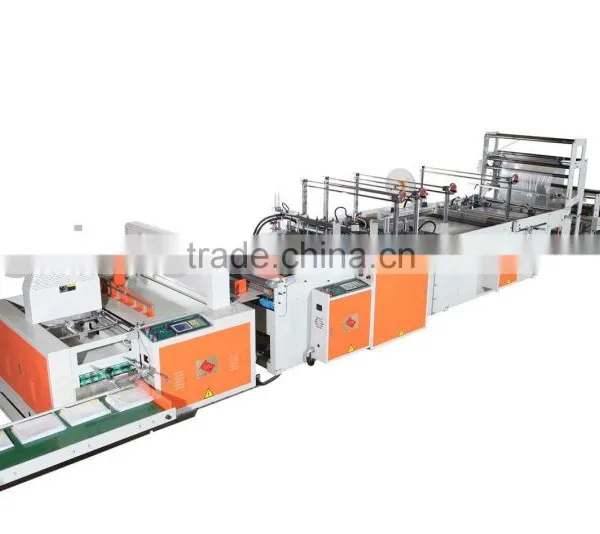 Fully Automatic Draw Tape Garbage Bag Making & Folding Machine