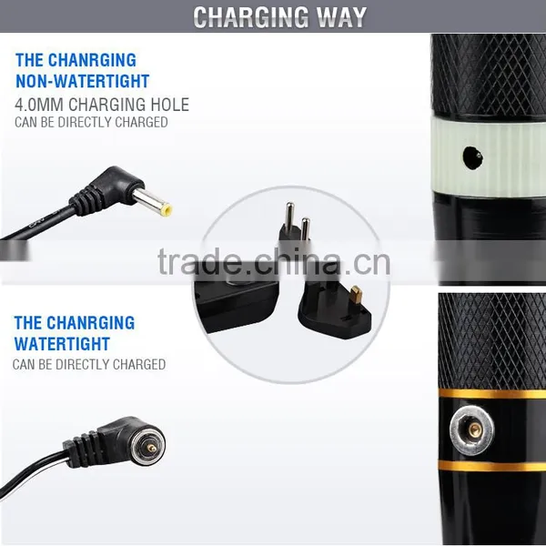 Cheap High Power Long Distance Aluminum Portable The Middle East LED Rechargeable Flashlight Torch - JD8028 Keen photo-3