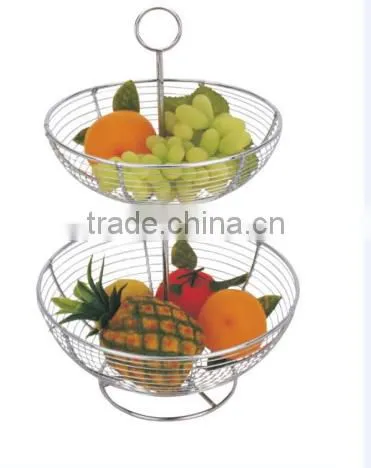 Round-Shaped Metal Wire Fruit Basket photo-3