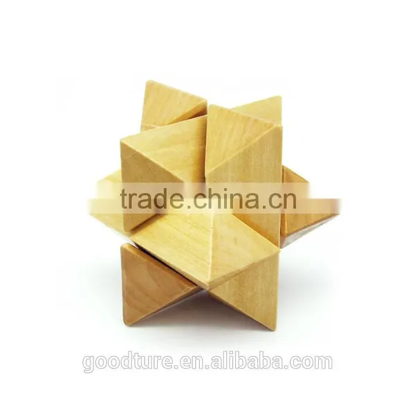 2015 Hot Sale Wooden IQ Intelligent Puzzle Magic Puzzle Kongming Lock Brain Teaser Model Number GAD1078 photo-5