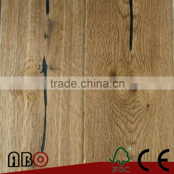 Distressed Oak Timber Flooring With Chemical Surface Treatment photo-3