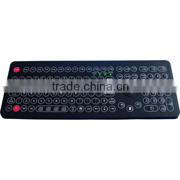 IP68 Chemical Resistance Membrane Keyboard With Trackball Mouse Combo photo-3