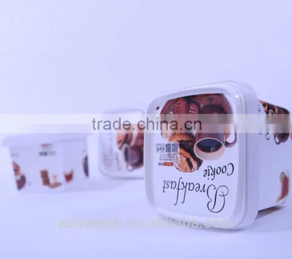 48oz IML Biscuits Ice Cream Cheese Box With Lid photo-5