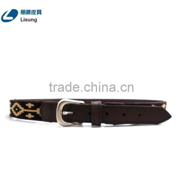 Fashion Handmade Embroidery Genuine Leather Needlepoint Casual Belts