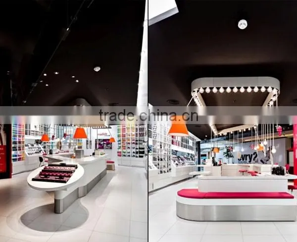 Custom Attractive Good Quality Retail Make up Store Display Makeup Station Furniture photo-4