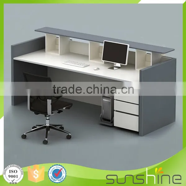 JB-RCT04 Sunshine Furniture Factory Manufacture Office Use Furniture Particle Board Small Reception Desk photo-4