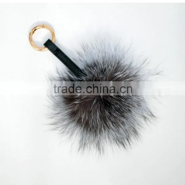 China Factory Price Fox Fur Ball Keychain/Fox Fur Pompon So Popular photo-2