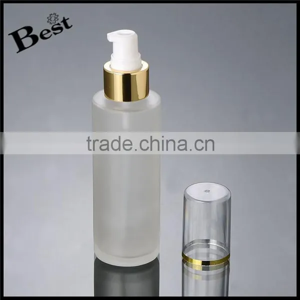 China Supplier 100ml Frosted Glass Bottle Pump Glass Bottle for Cosmetic Supplier's Choice photo-2