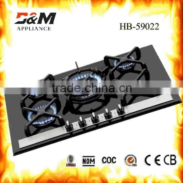 India Burner Tempered Glass Built-in 5burner Gas Stove photo-2