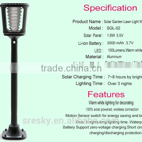 High Quality Cheap Standing Solar Lamp For Garden photo-2