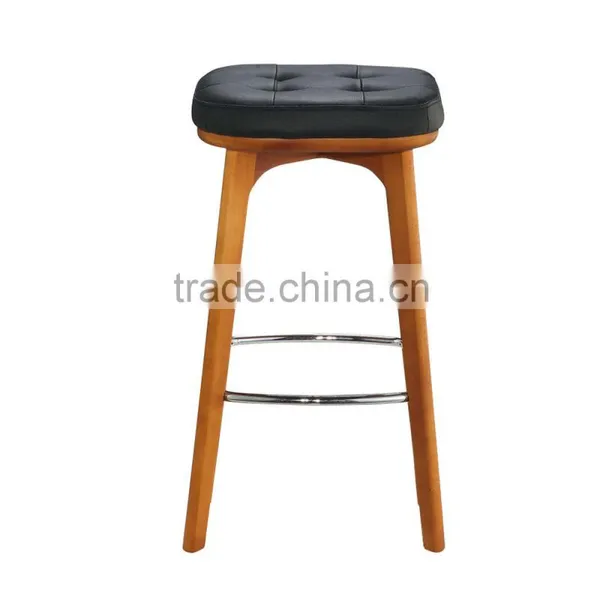 BS008A Leather Wood Bar Stool photo-3