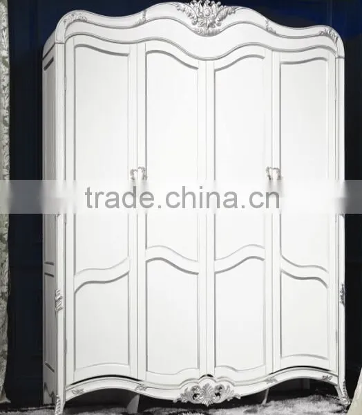 New Classical American Type Bedroom Set Bed Bedside Table Wardrobe Dressing Table Commode photo-5