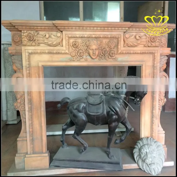 European Marble Fireplace Building Stone Decorative Sculpture