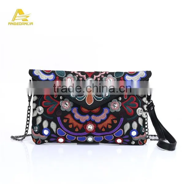 Bohemian Ethnic Tribe Hmong Embroidery Clutch Bag BOHO Hippe Gypsy Clutch Purse Bags