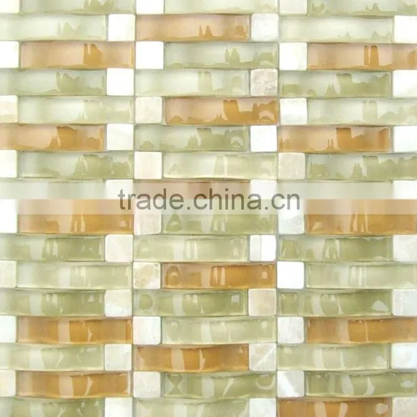 Arch Crystal Glass Blend Stone Mosaic