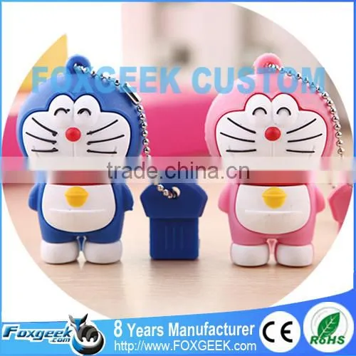 Pokony Cat Animal Shape PVC Usb Flash Drive Thousands Models,Custom Promotional Gift Memory Stick With Metal Case