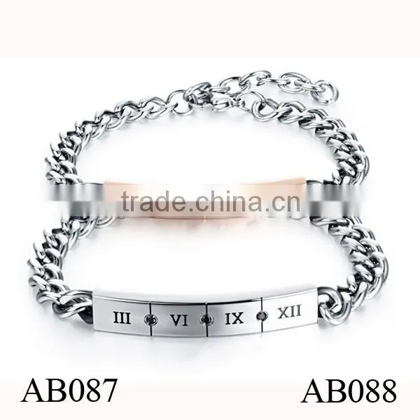 Cheap Wholesale Make Your Own Fashion Men's Stainless Steel Bracelet For Couples photo-5