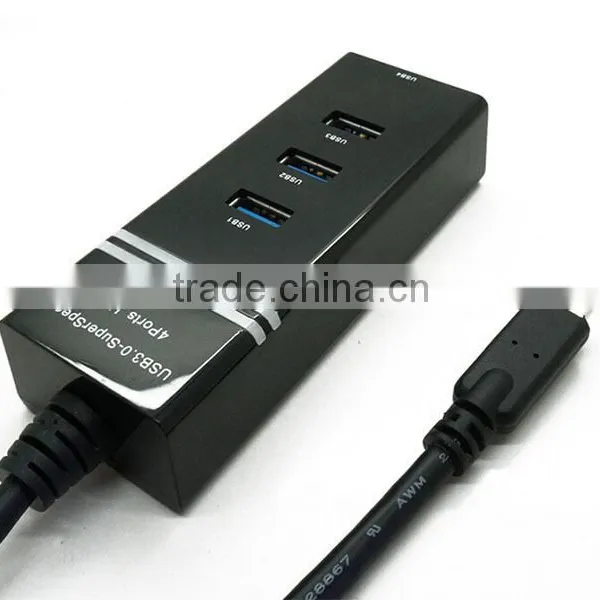 10Gbps Reversible USB 3.1 Type C to 4 PORTS USB 3.0 HUB for Apple Macbook AIR 12" photo-3