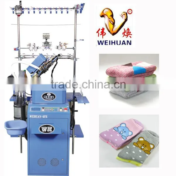 WH-6F-B Full-automatic High Precision Terry and Plain Double-use Socks Machine(3.75 Inch)