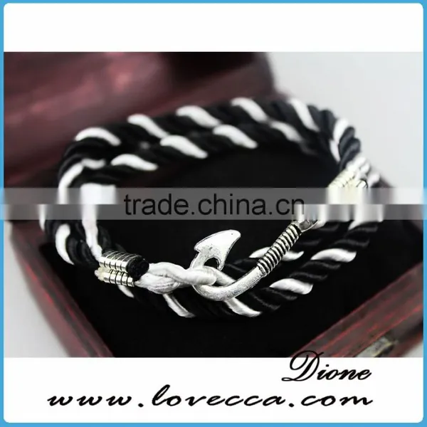 Colorful Rope Handmade Multilayer Anchor Nautical Navy Rope Bracelet photo-4