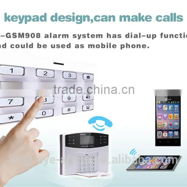 Preset Max 6 Group of Alarm Numbers 433mhz Security Home Centrale Alarm System Wires
