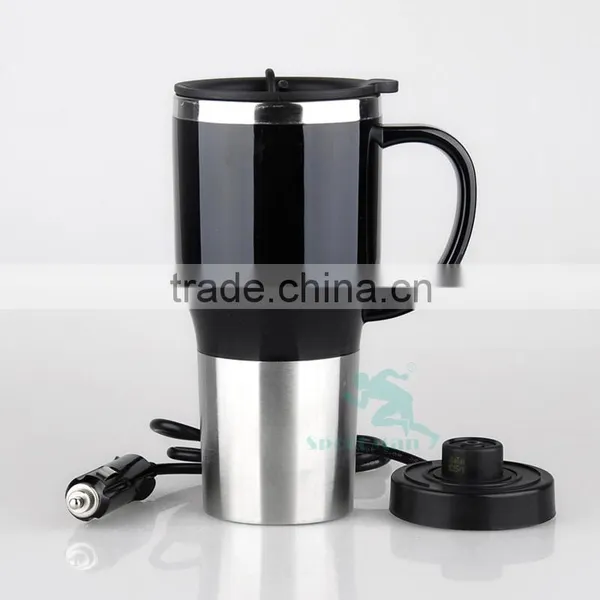 High Quality Durable Color Mug With Handle Promotional Electric Stainless Steel Heated Mug Hot Selling Travelling Cup in China