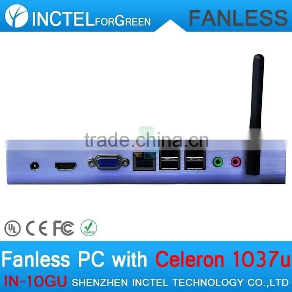 Mini pc With Intel Celeron 1037U Fanless Mini PC Alluminum Directx11 1G RAM 80G HDD Mini PC 12v photo-6