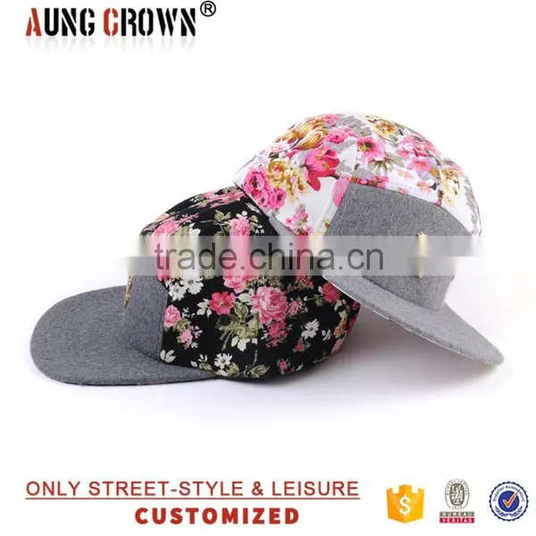 High Quality Floral 5 Panel Hat photo-3