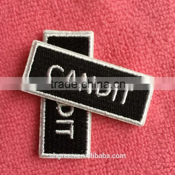 High Quality Full Embroidery Label With Iron on Backing photo-3