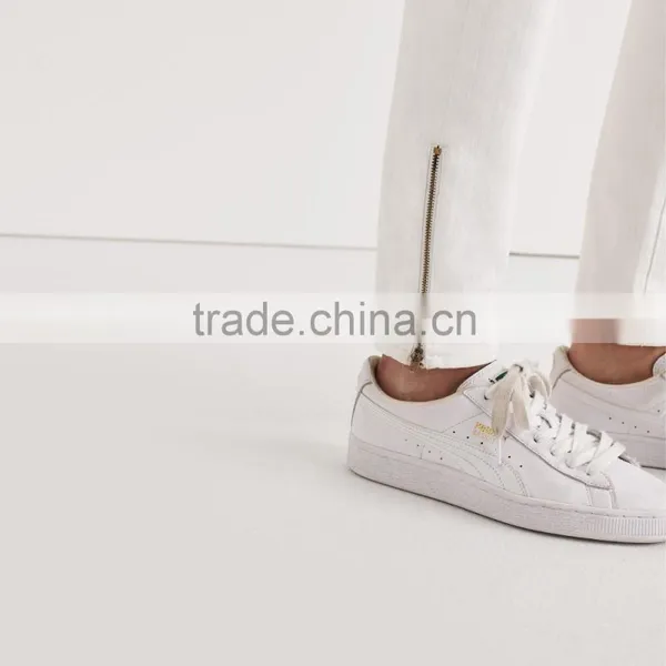 Special Latest Design Jeans Pants for Girl White Color photo-2