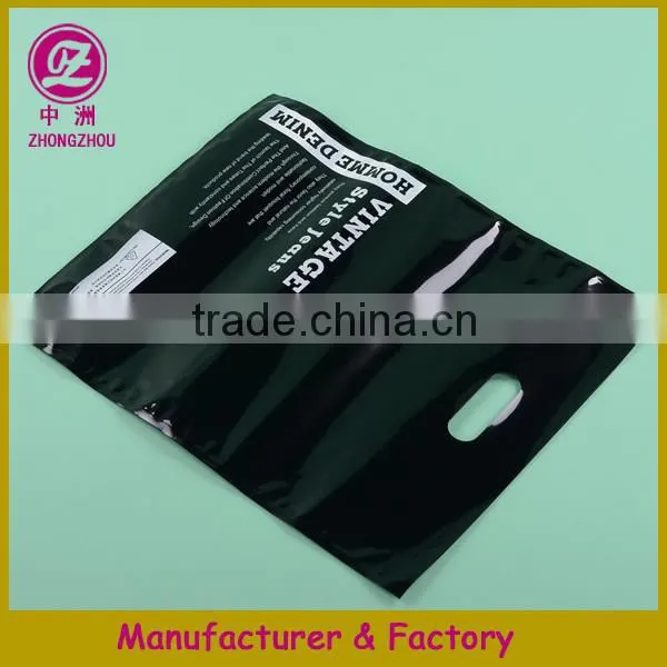 2014 New Style Fashion Die Cut Plastic Hdpe Bag Hole Punching Bag Used for Promotional