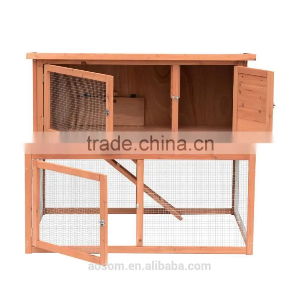 Pawhut Rabbit Chicken Hutch Coop Cage Backyard Outdoor Garden Large photo-2
