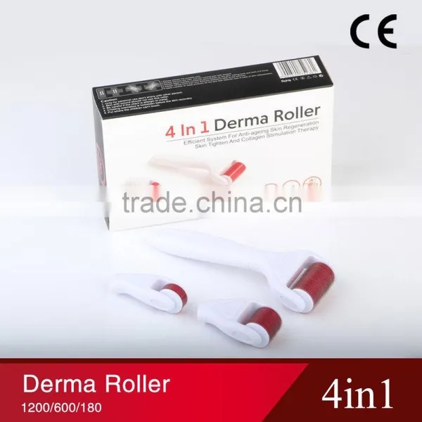 4 in 1 Derma Roller With 300/720/1200 Pins Stainless Micro Derma Roller for Face and Body Treatment photo-4