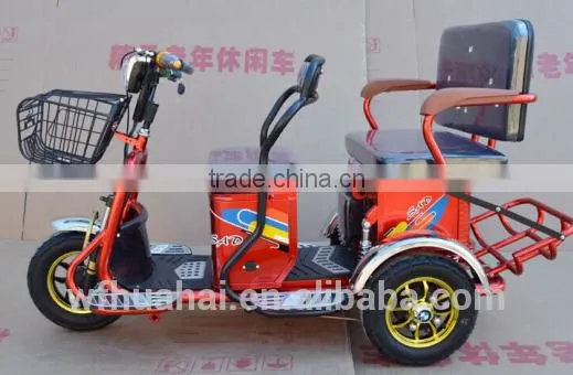48V 500W 20AH Lead Acid Battery Passenger Seat Mini 3 Wheel Electric Tricycle Scooter photo-4
