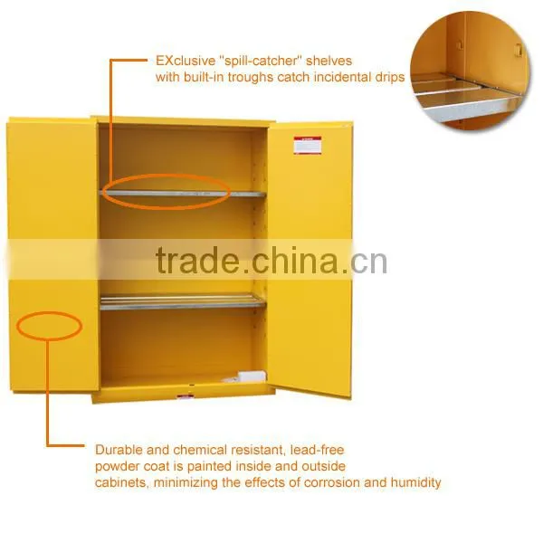 30gal Laboratory Use Fireproof Flammable Chemical Storage Cabinet , Chemical Safety Cabinet photo-3