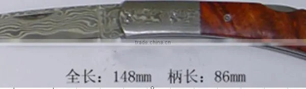 Small Folding Damascus Pocket Knife photo-5