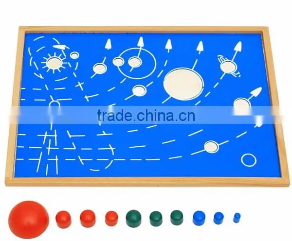 Wooden Baby Toy Montessori Puzzle Map Nine Stars in Solar System